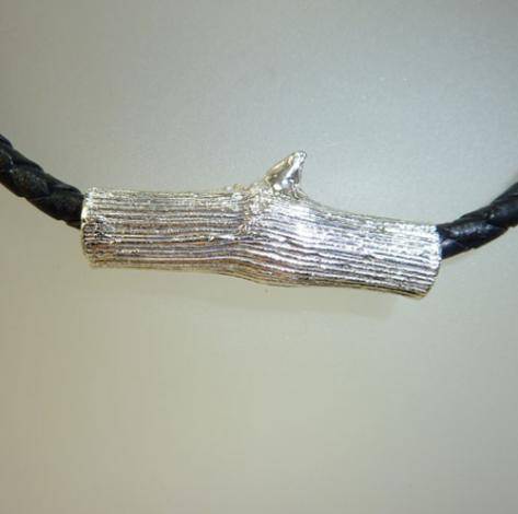Collar cuero trenzado con Sarmiento