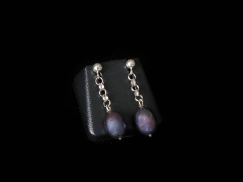 Pendientes OLEA perla. Presin largos